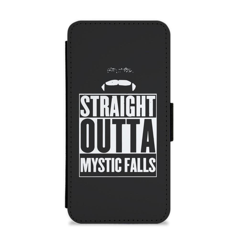 Straight Outta Mystic Falls - Vampire Diaries Flip / Wallet Phone Case - Fun Cases
