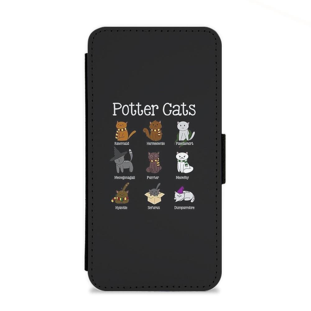 Harry Pawter - Harry Potter Cats Flip Wallet Phone Case - Fun Cases