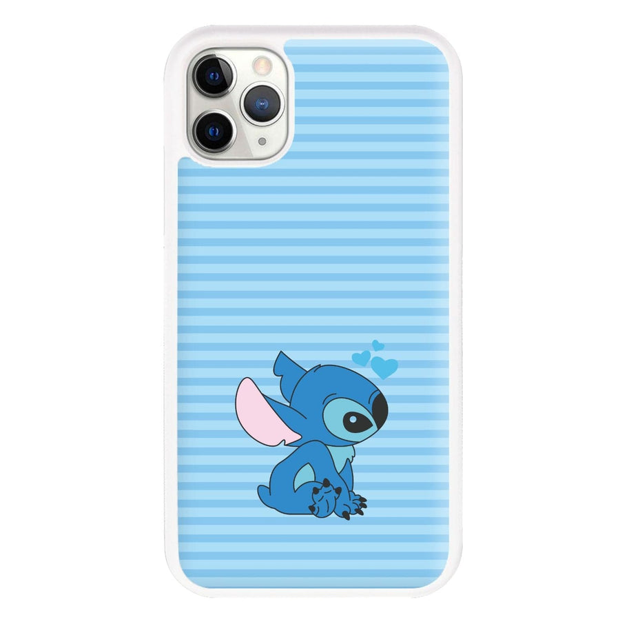 Blue Hearts Stitch - Disney Valentine's Phone Case
