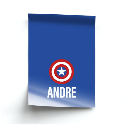 Captain America - Personalised Superhero Comic Poster