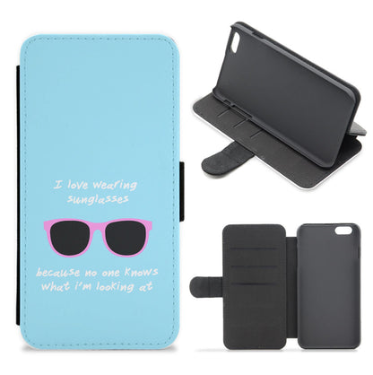 I Love Wearing Sunglasses - Summer Flip / Wallet Phone Case