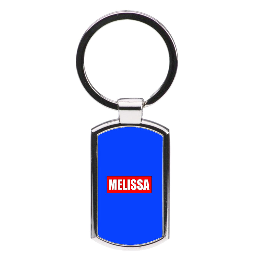 Red And Blue - Personalised Marvel Luxury Keyring