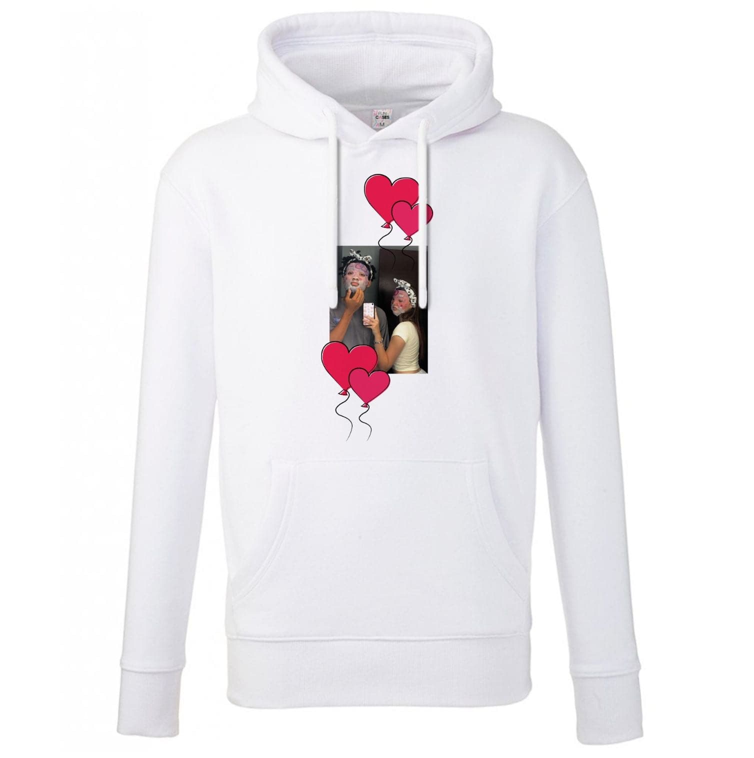 Heart Balloons - Personalised Couples Hoodie