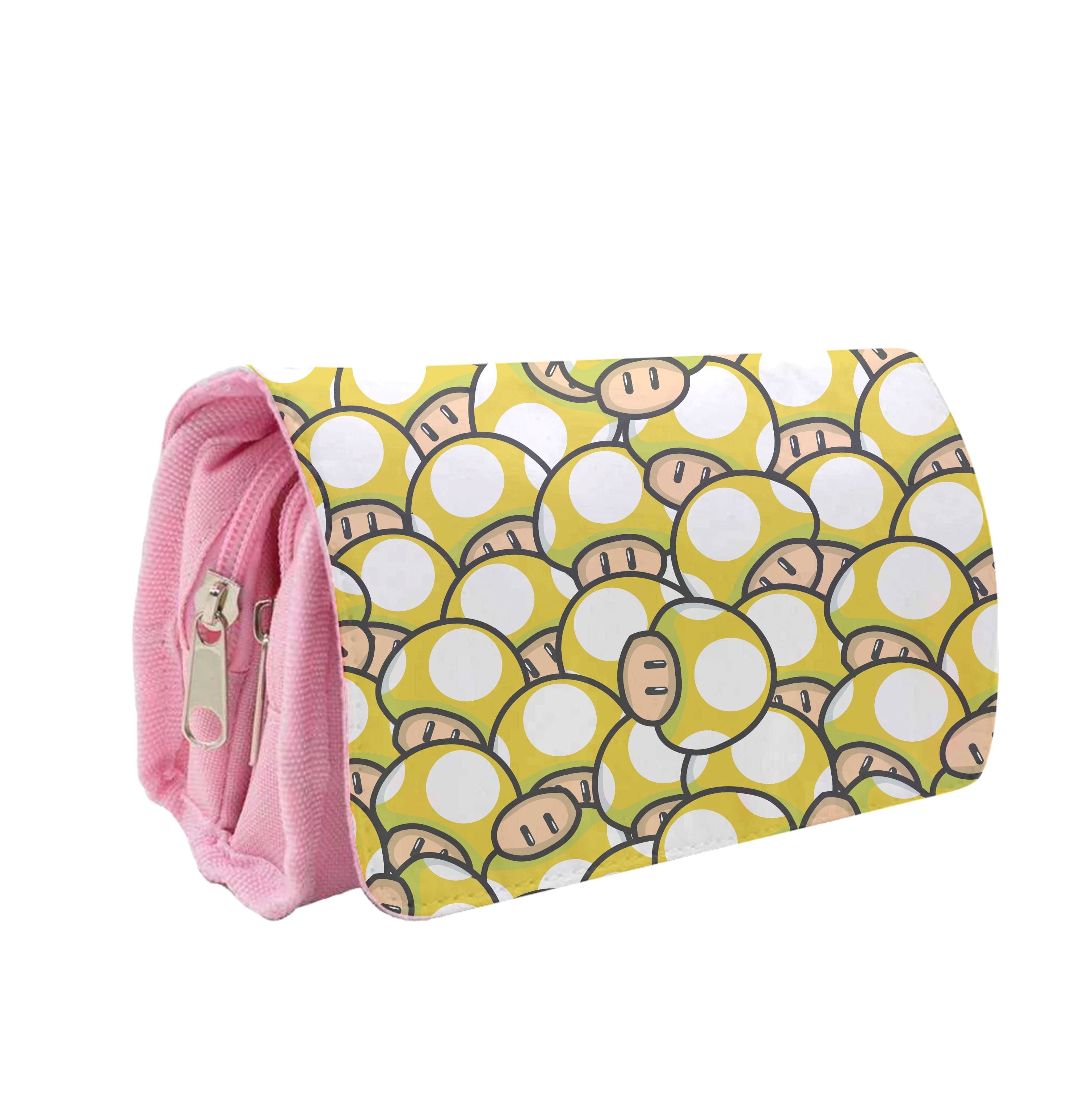 Mushroom Pattern - Yellow Pencil Case