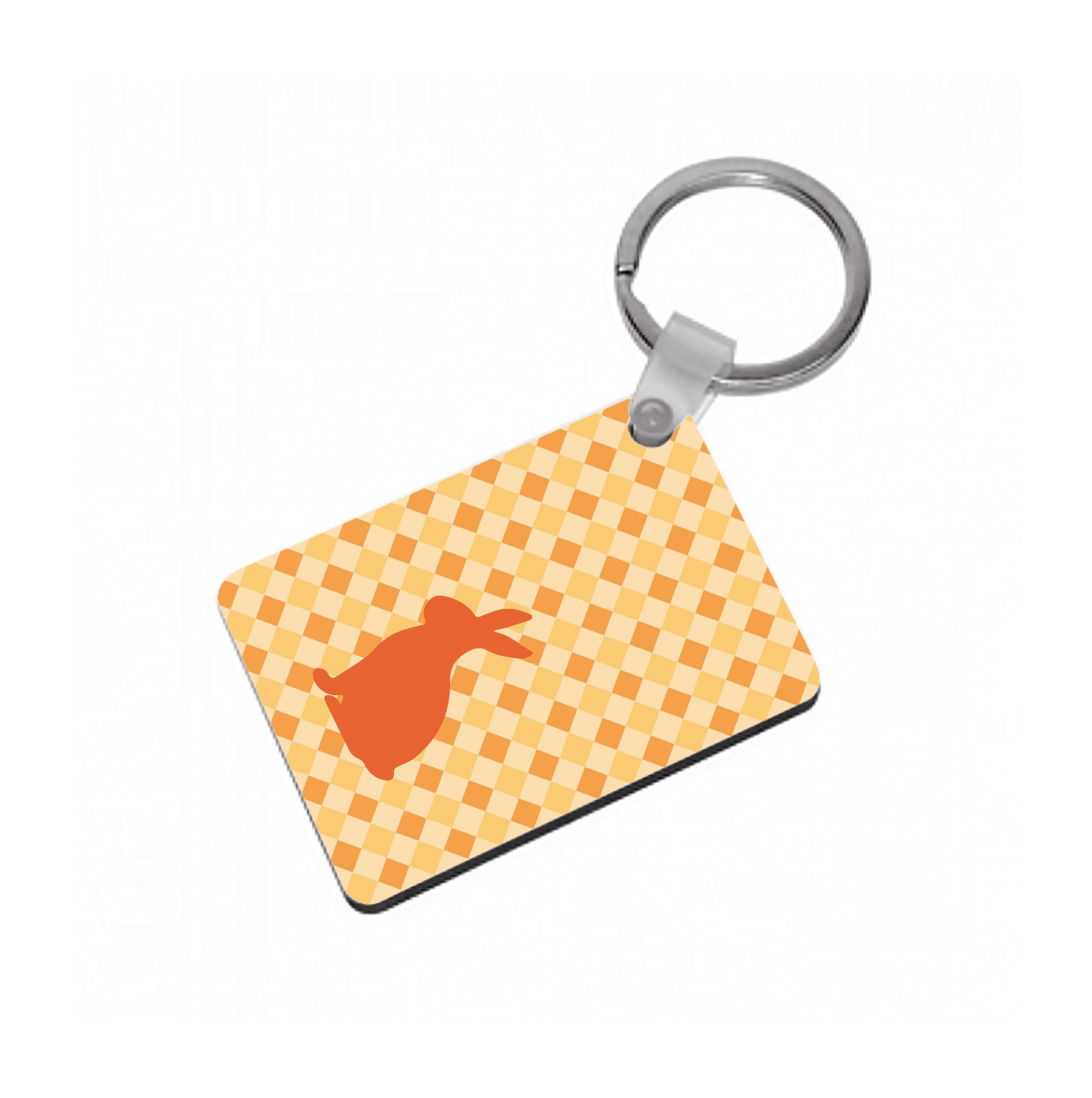 Orange Rabbit - Easter Patterns Keyring