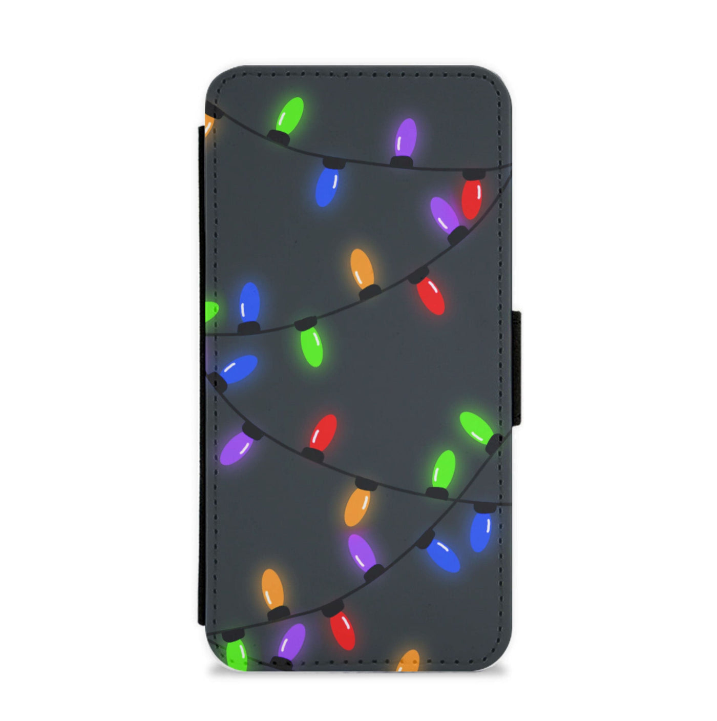 Rainbow Lights - Christmas Patterns Flip / Wallet Phone Case