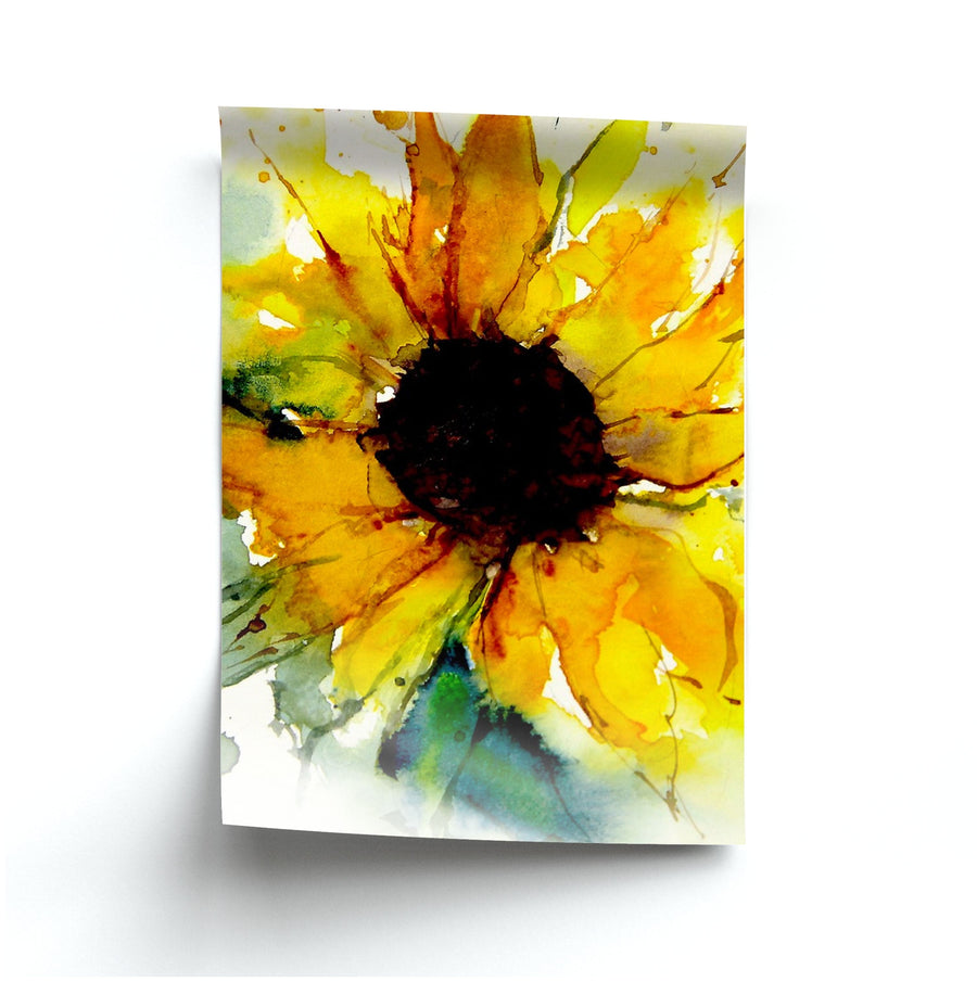 Watercolour Sunflower Poster