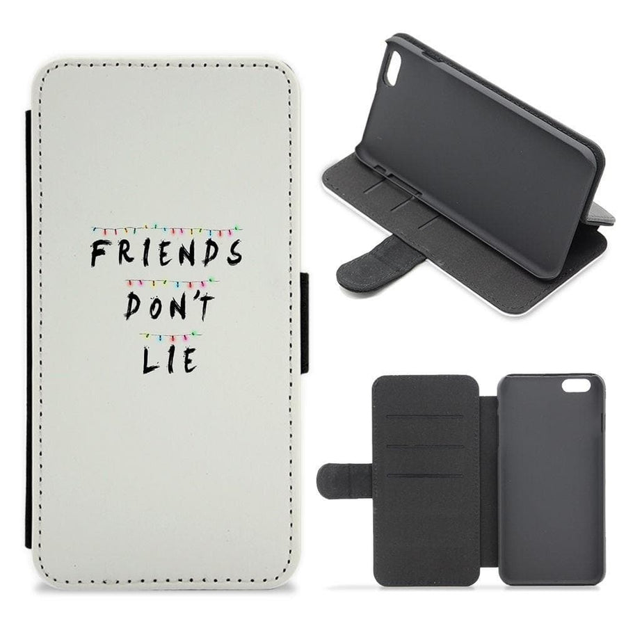Friends Don't Lie Lights - Stranger Things Flip / Wallet Phone Case - Fun Cases