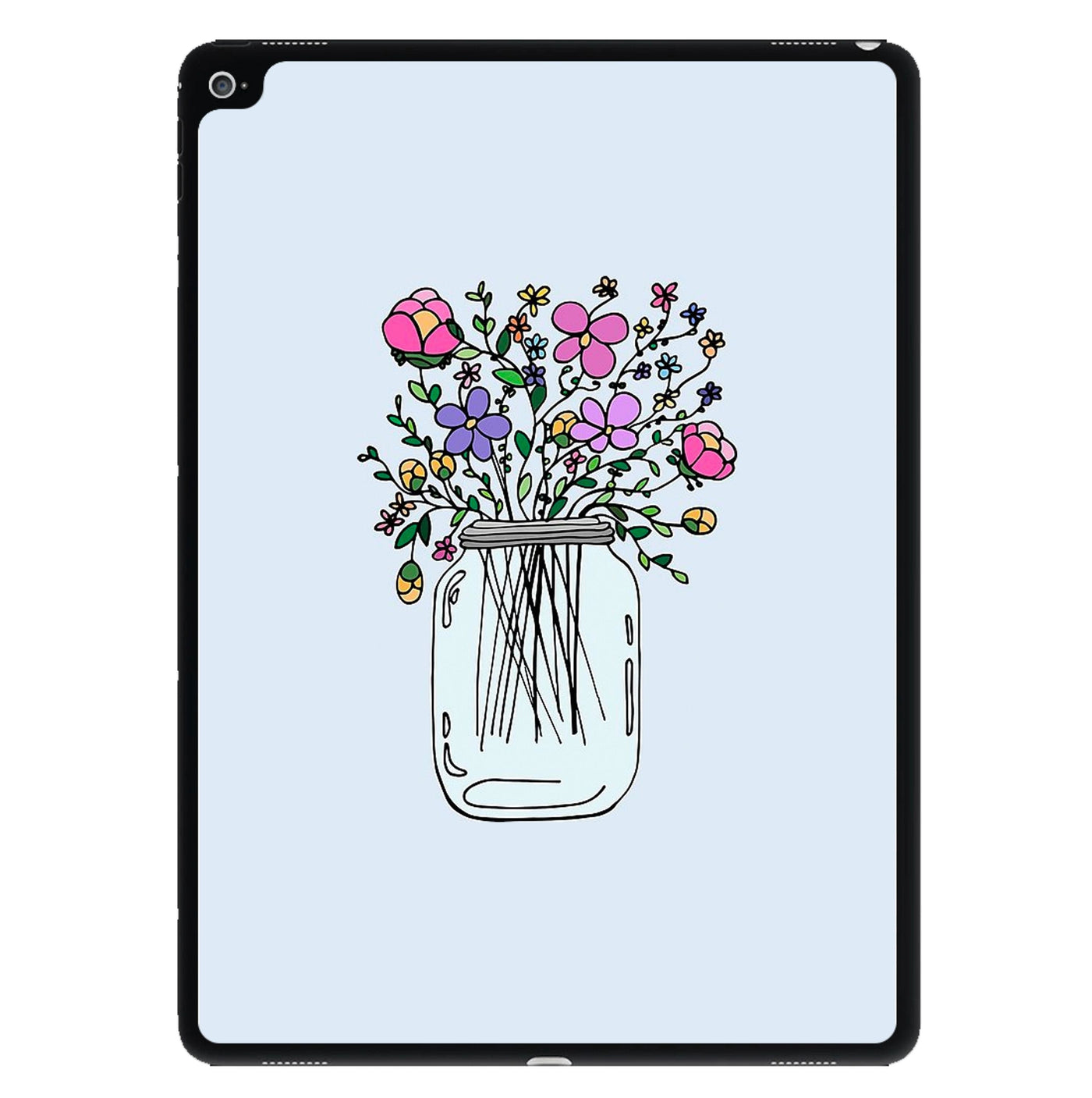 Cartoon Flower Jar iPad Case