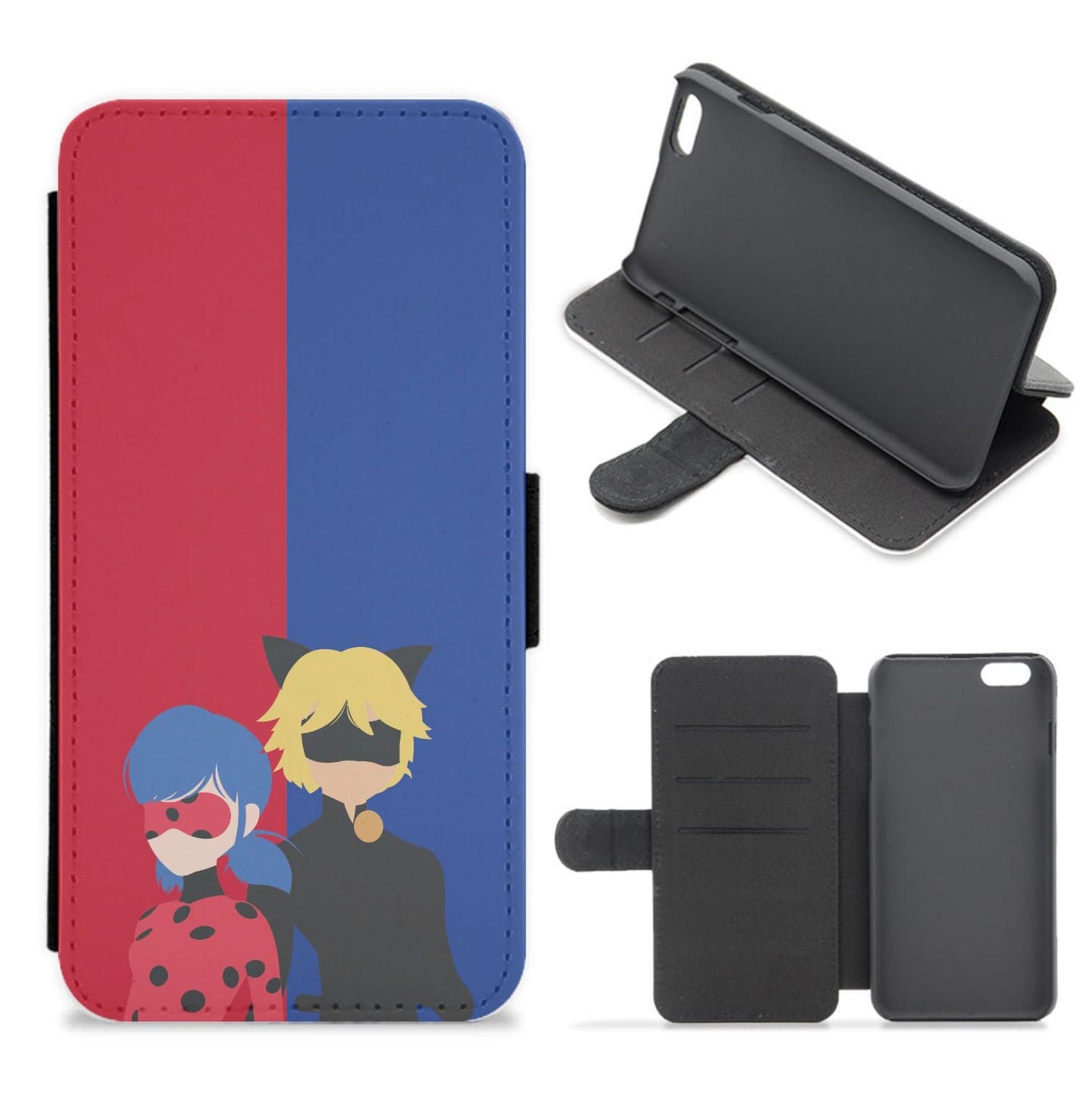 Red And Blue Flip / Wallet Phone Case