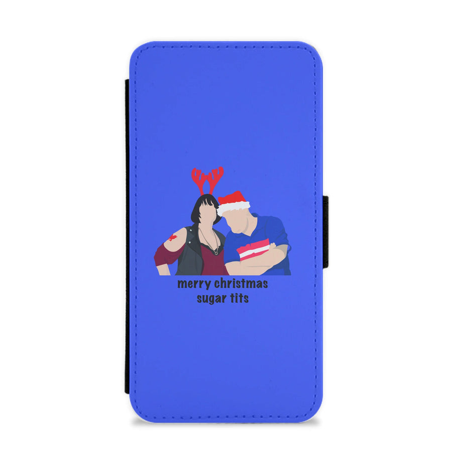 Merry Christmas Sugar Tits - Gavin And Stacey Flip / Wallet Phone Case