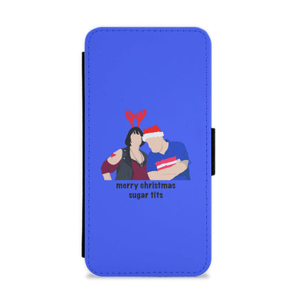 Merry Christmas Sugar Tits Flip / Wallet Phone Case