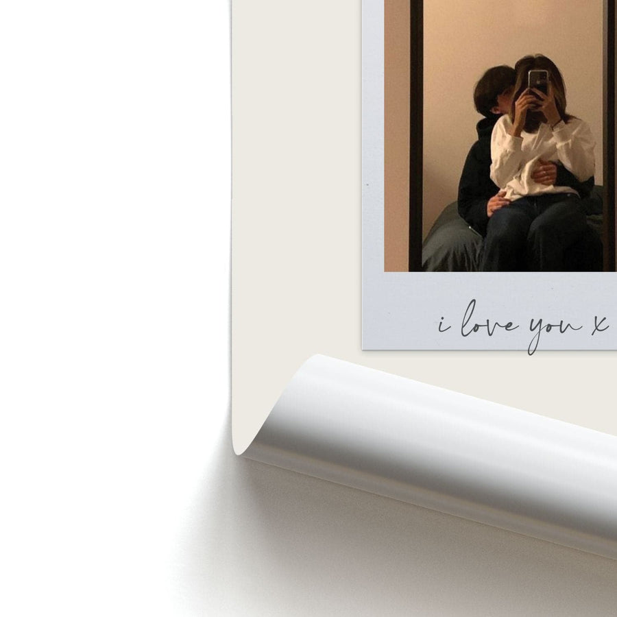I Love You Polaroid - Personalised Couples Poster