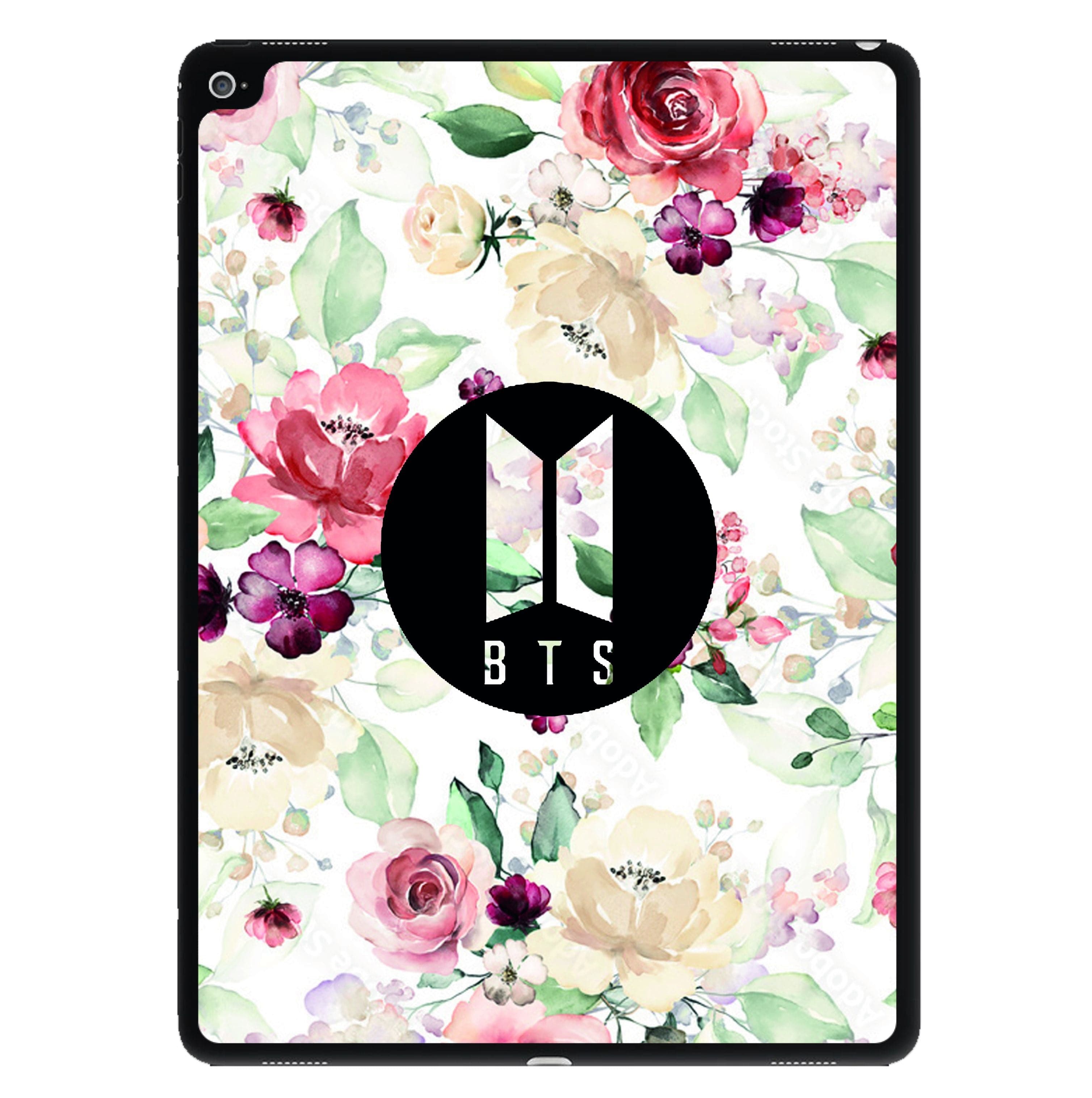 BTS Logo And Flowers - K Pop iPad Case