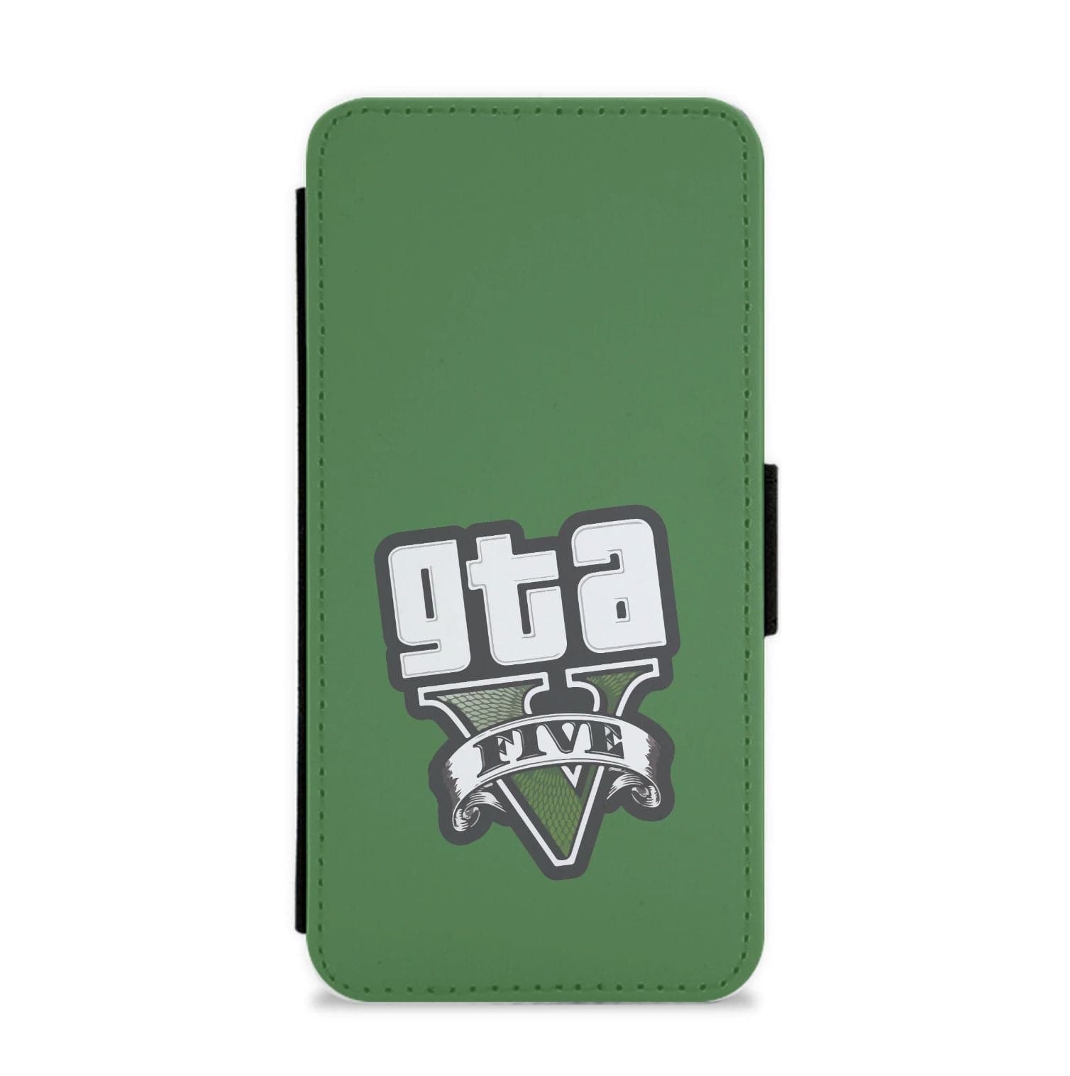 Green Five - Video Game Flip / Wallet Phone Case