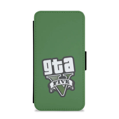 Green Five - Video Game Flip / Wallet Phone Case