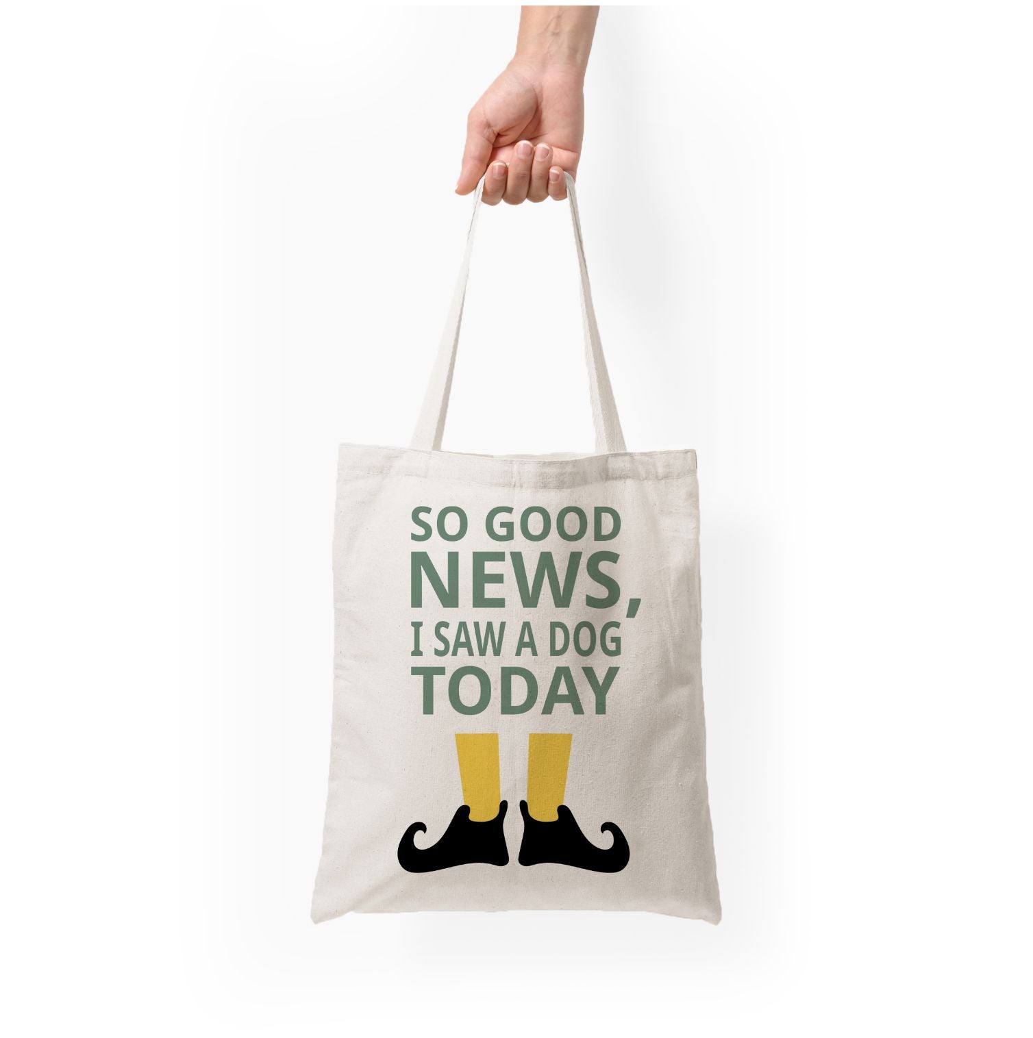 I Saw A Dog Today - Elf Tote Bag