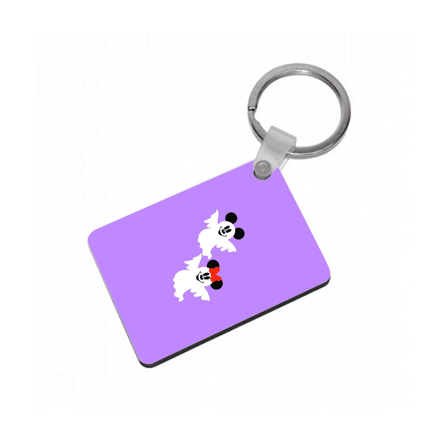 Mickey And Minnie Mouse Ghost - Disney Halloween Keyring