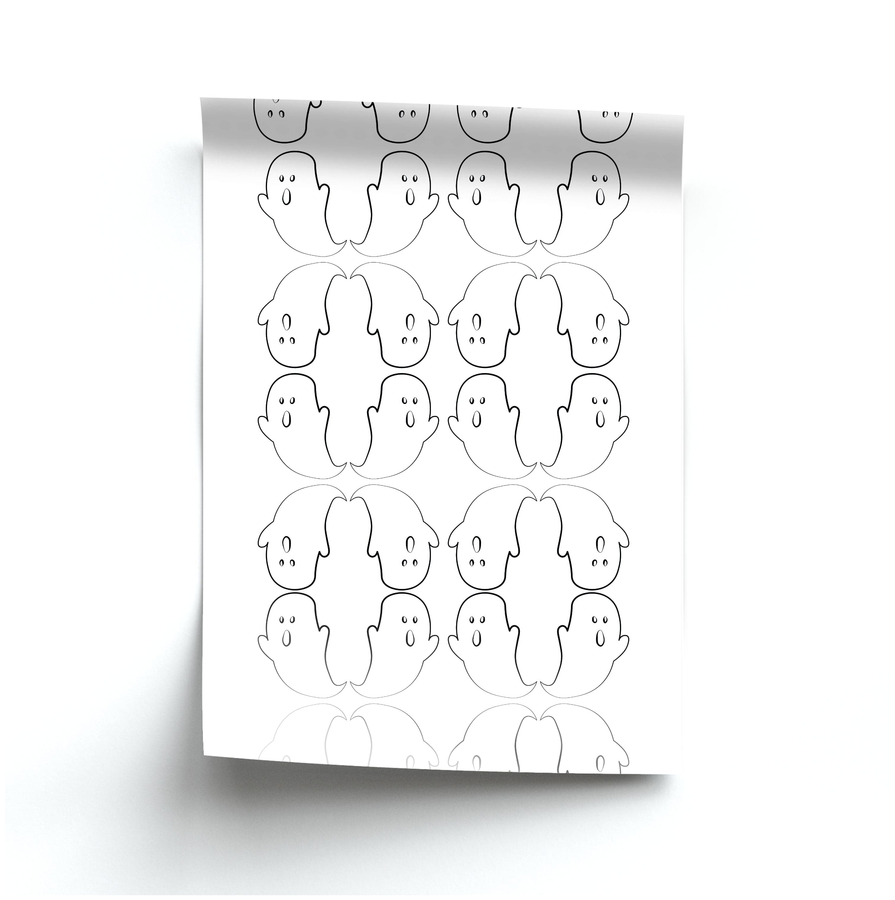 Ghost Pattern - Halloween Poster