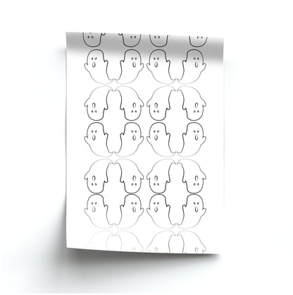 Ghost Pattern - Halloween Poster