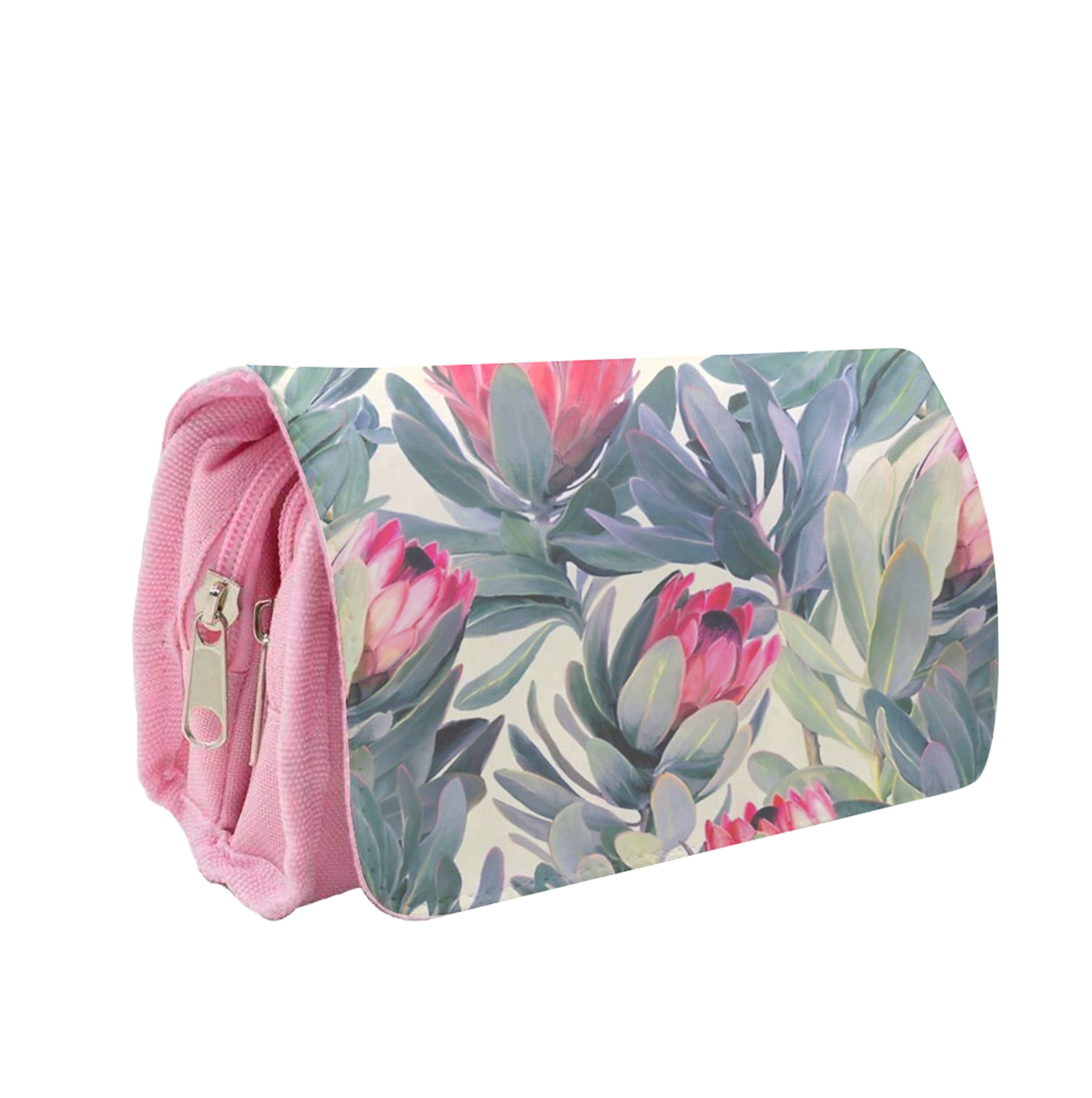 Painted Protea Pattern Pencil Case