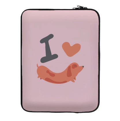 I love Dachshunds Laptop Sleeve