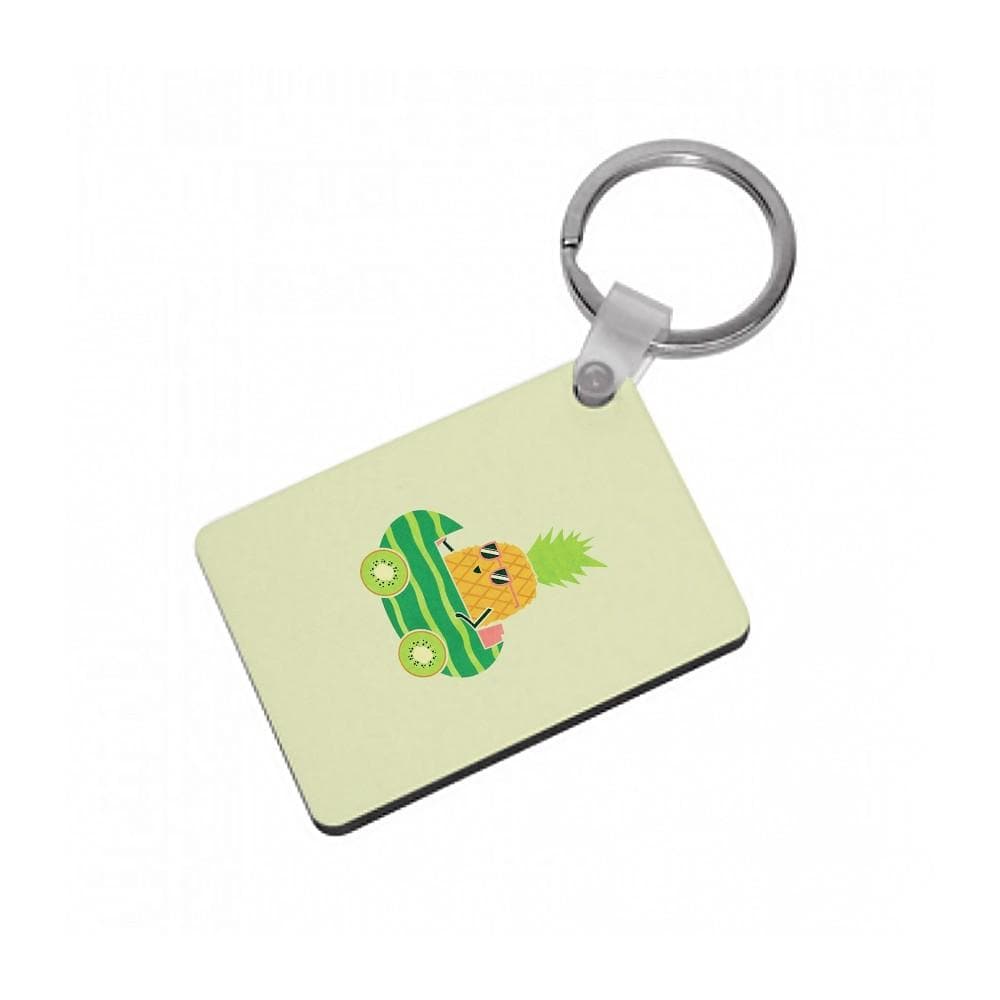 Summer Drive Pineapple Keyring - Fun Cases