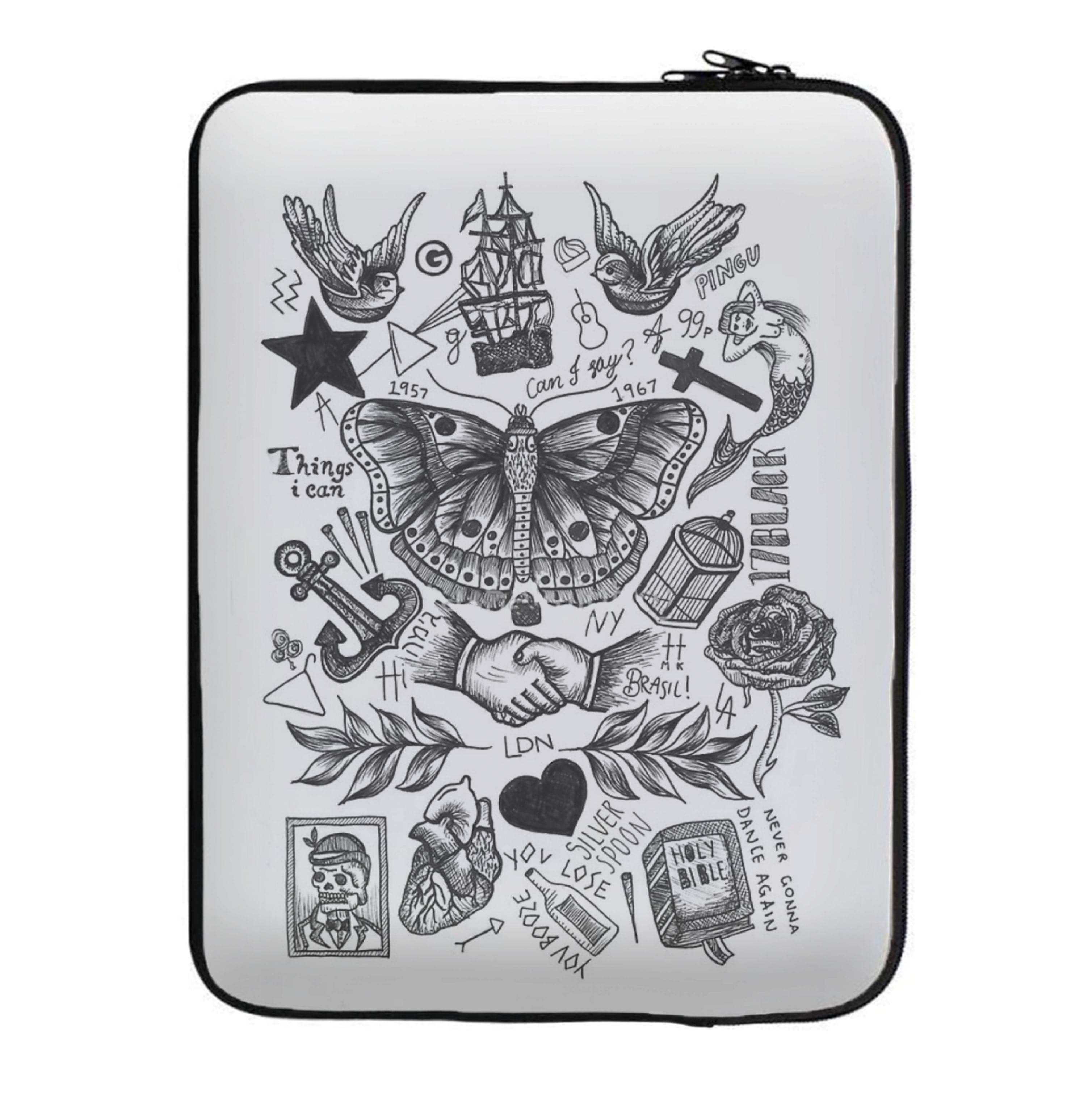 Harry Tattoos Laptop Sleeve