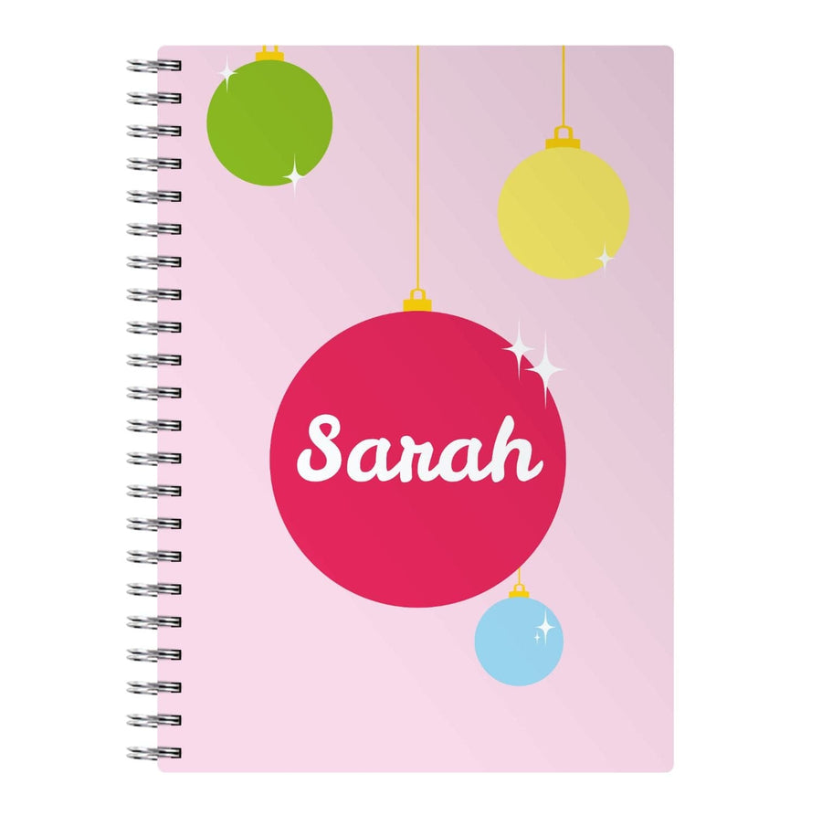 Baubles - Personalised Christmas Notebook