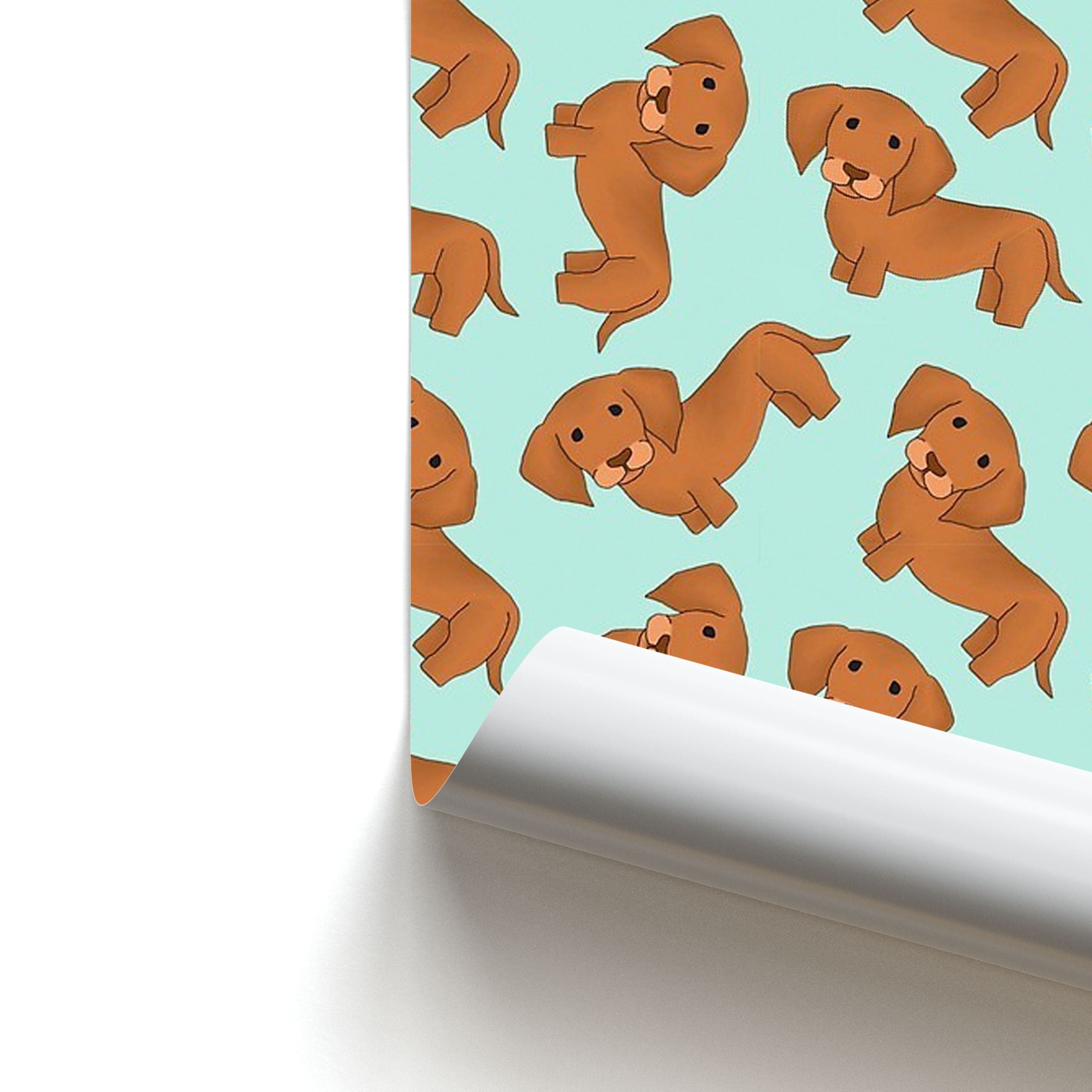 Sausage Dog Pattern Poster