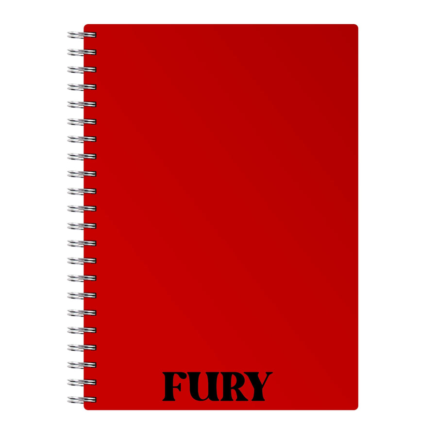 Red Fury - Tommy Fury Notebook