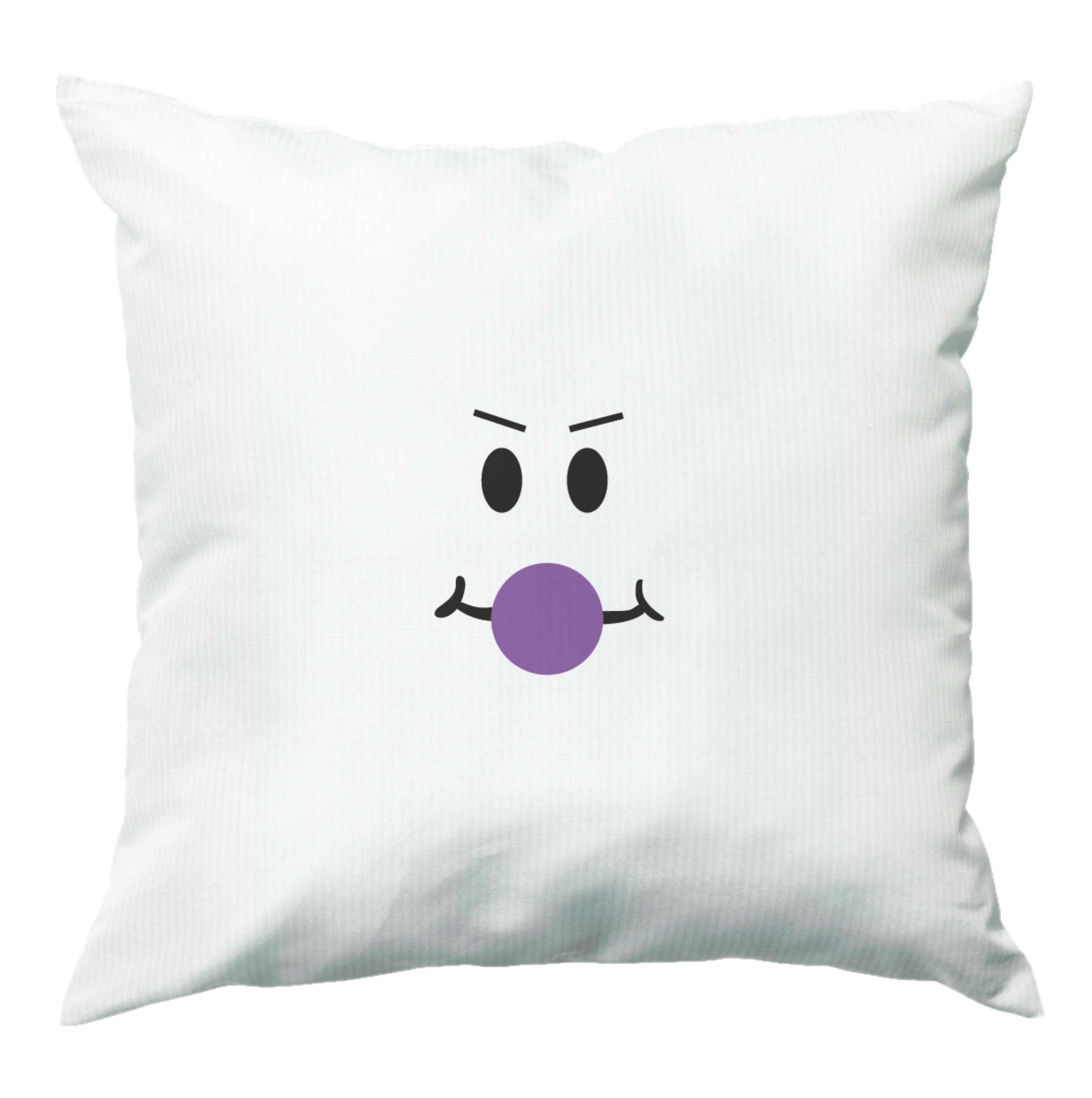 Yellow Face Purple Cushion