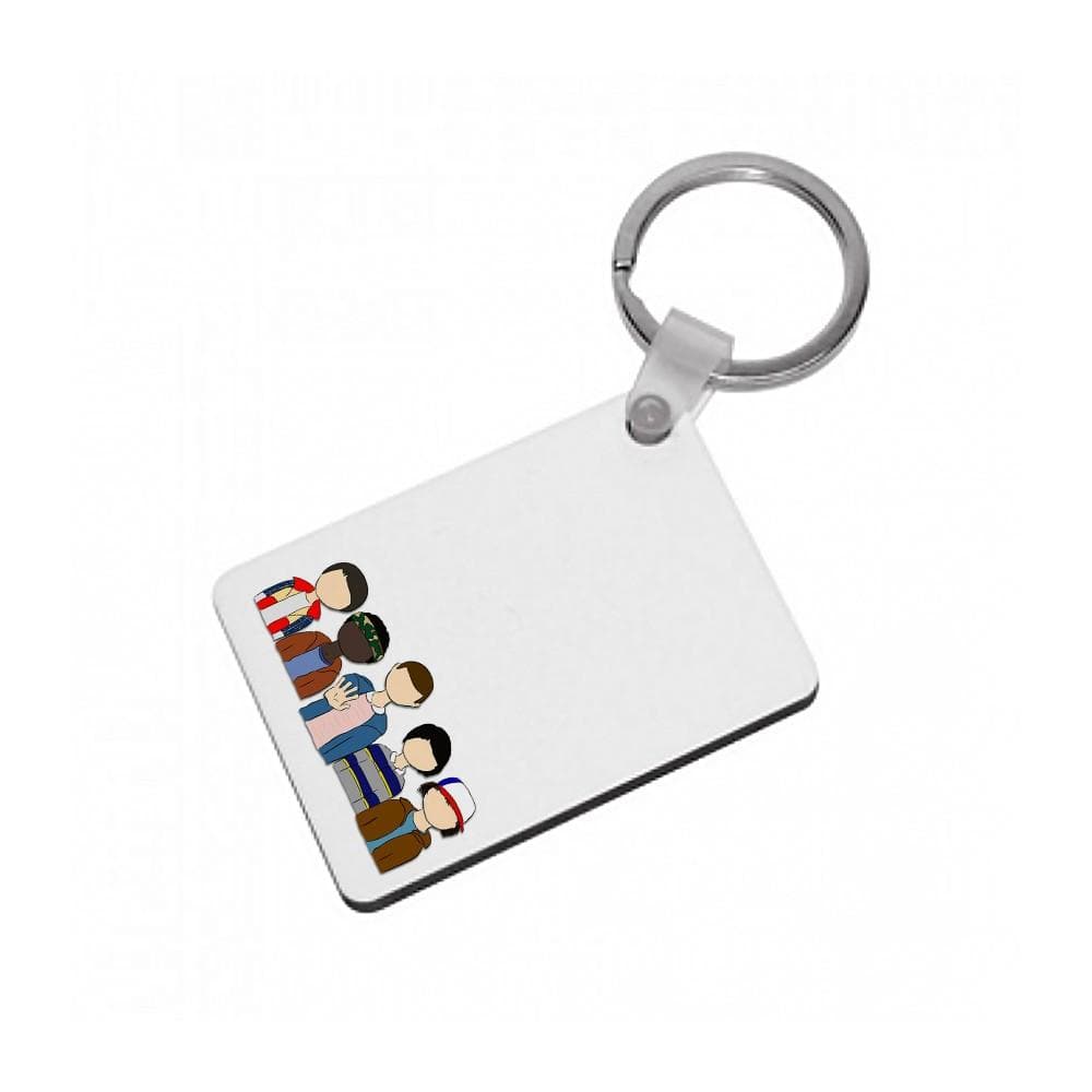 Stranger Things Cartoon Characters Keyring - Fun Cases