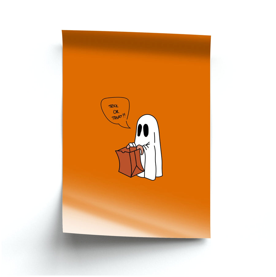 Trick Or Treat Ghost - Halloween Poster