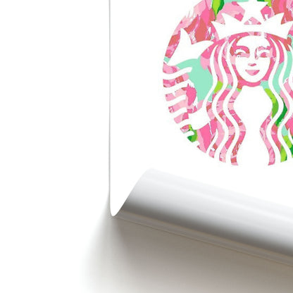 Pink Coffee Logo Poster