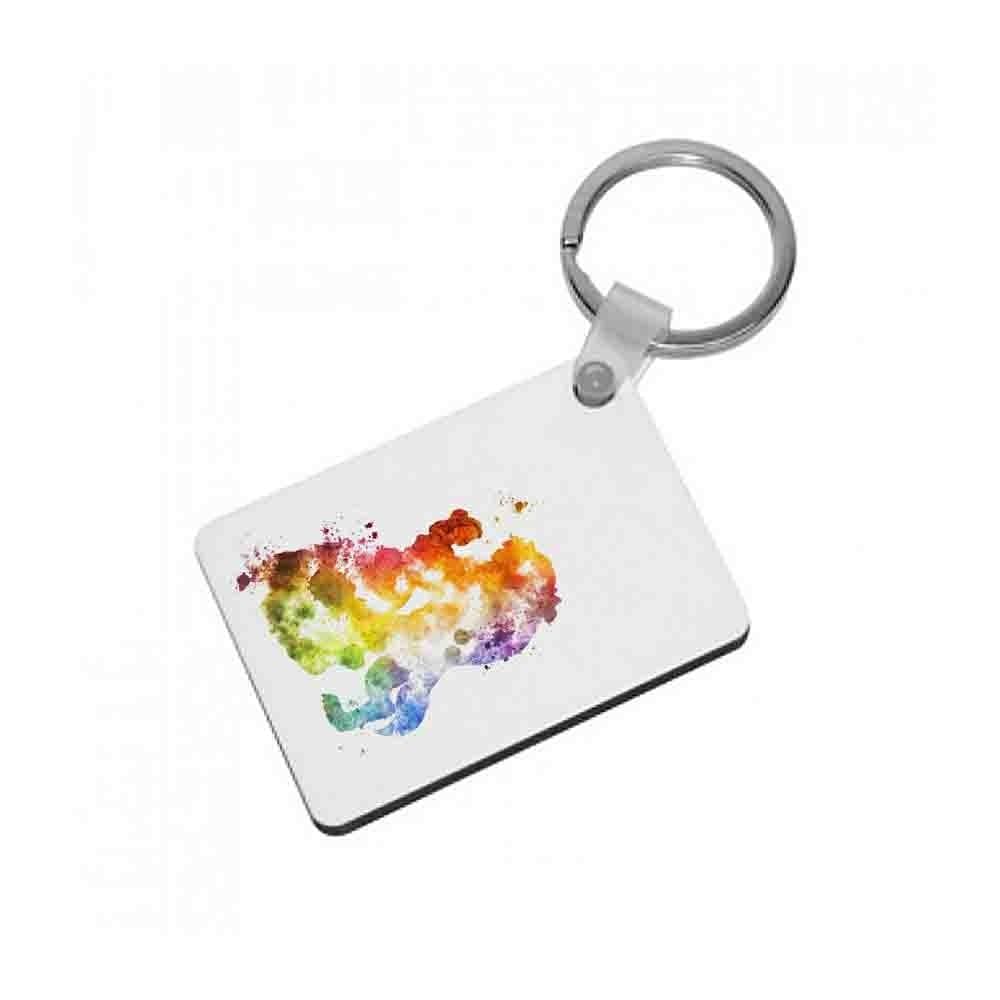 Watercolour Beauty and the Beast Disney Keyring - Fun Cases