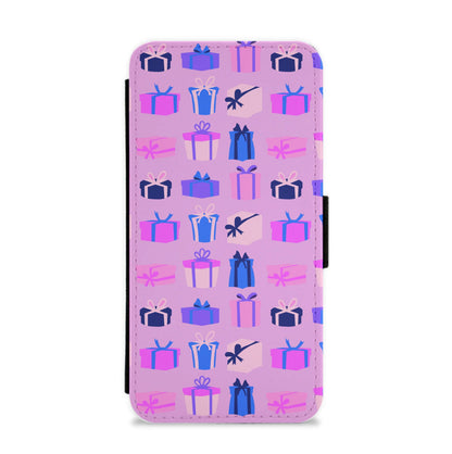 Pink Presents - Christmas Patterns Flip / Wallet Phone Case