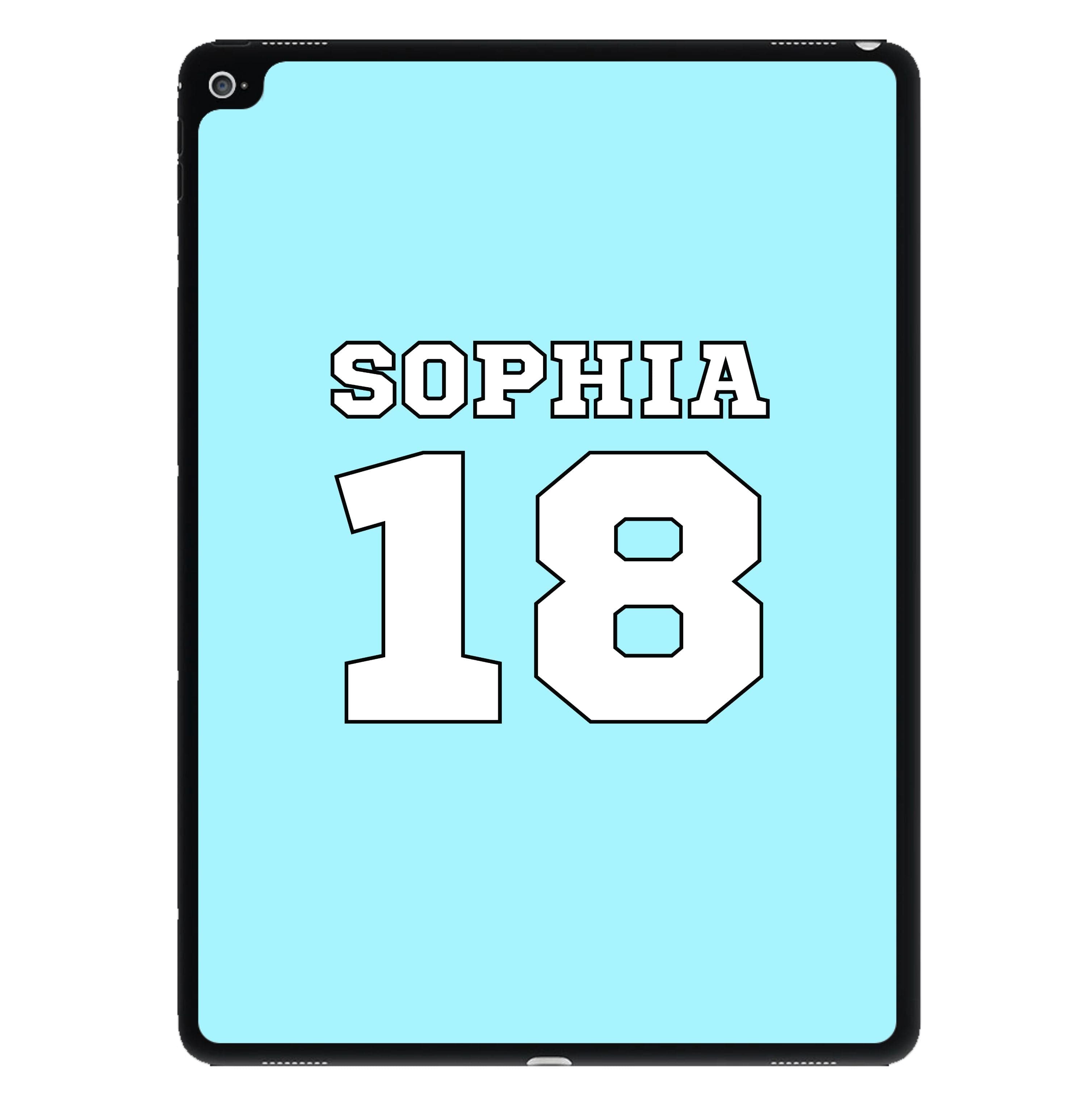 Light Blue - Personalised Football iPad Case