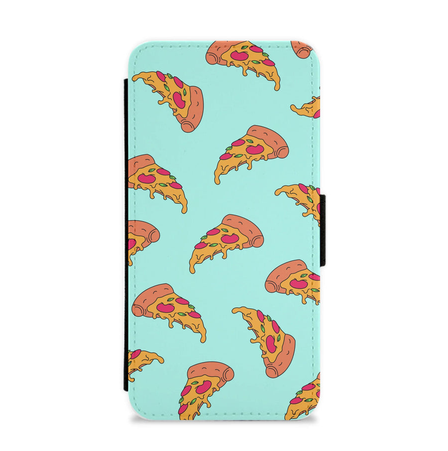 Pizza - Fast Food Patterns Flip / Wallet Phone Case