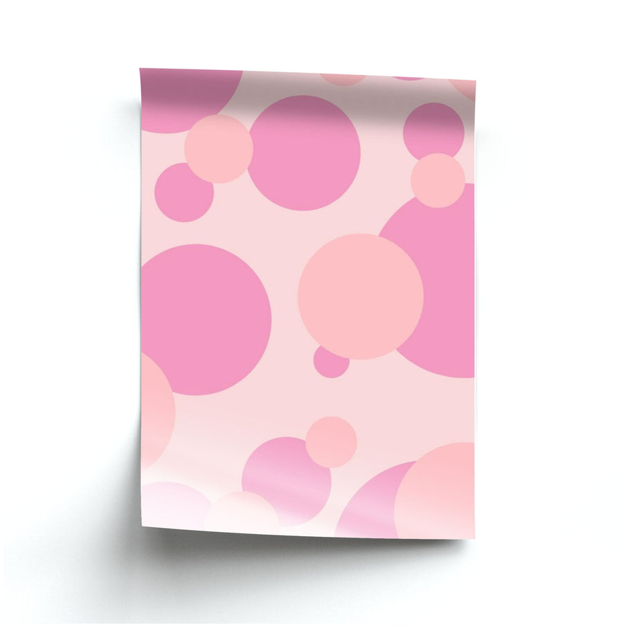 Pink Bubble Pattern  Poster