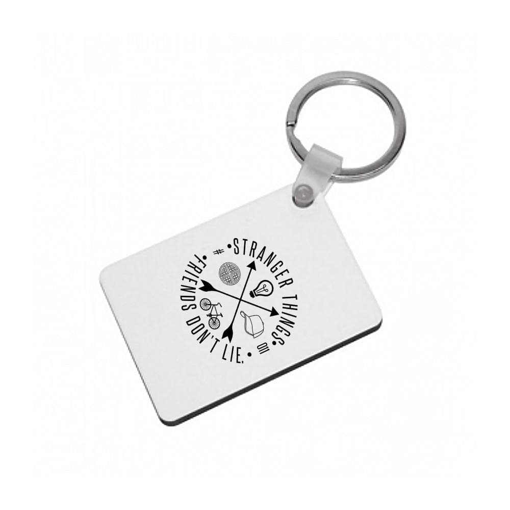 Friends Don't Lie - White Stranger Things Keyring - Fun Cases