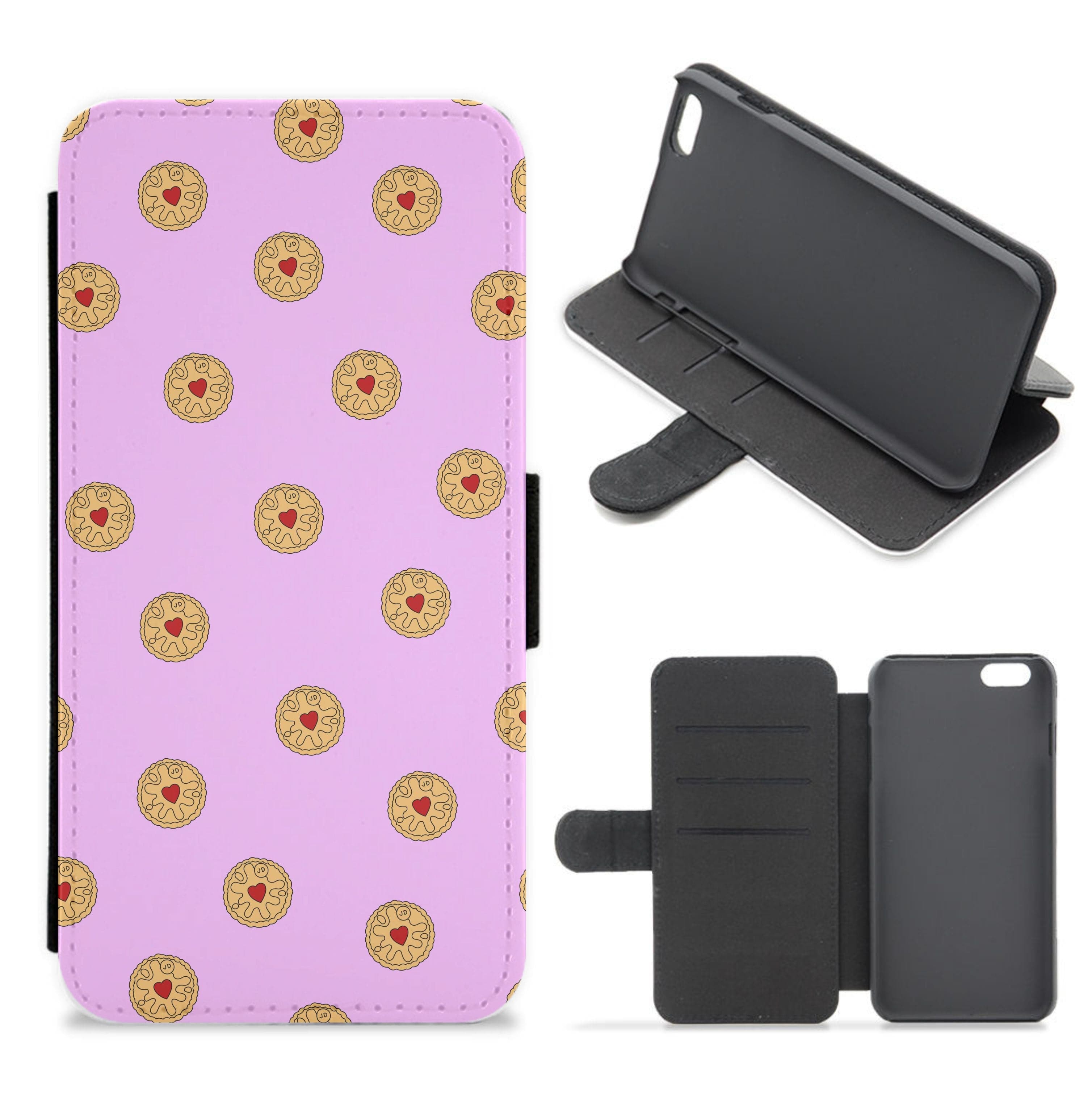 Jammy Doggers - Biscuits Patterns Flip / Wallet Phone Case