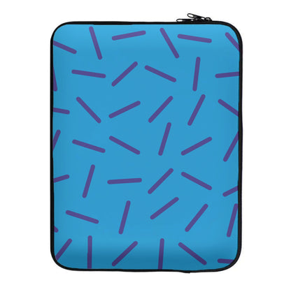 Blue Line Pattern - Eighties Laptop Sleeve