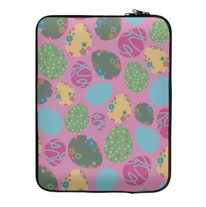 Pink Easter Eggs - Easter Patterns Laptop Sleeve