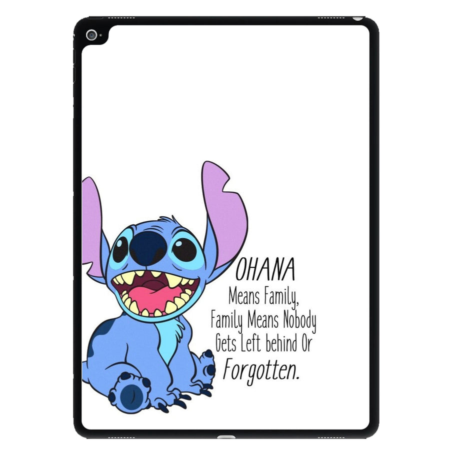 Ohana Means Family - Stitch iPad Case
