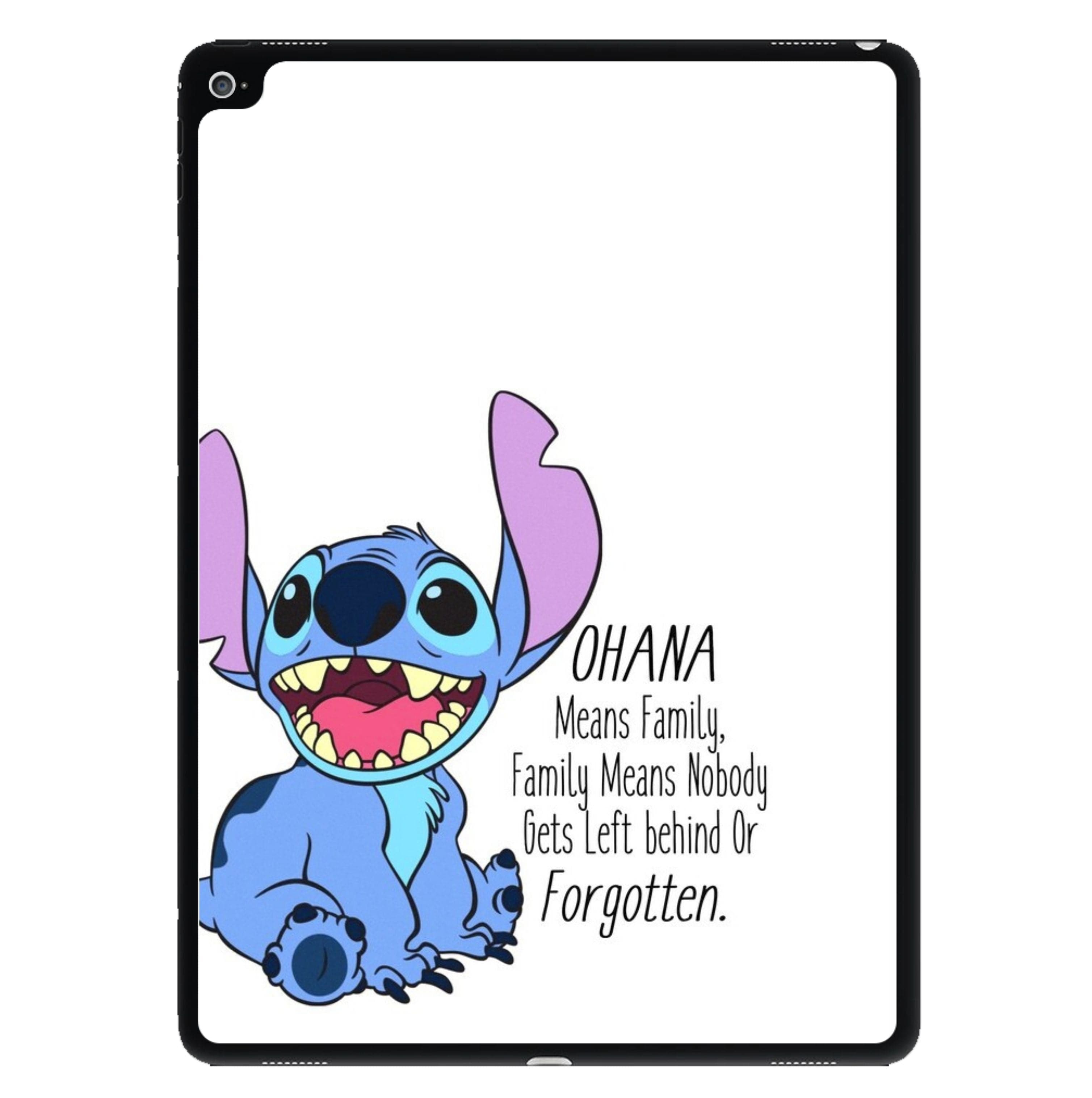 Ohana Means Family - Blue Alien iPad Case