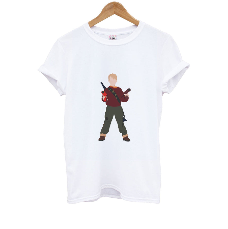 Kevin And Hairdryers - Home Alone Kids T-Shirt