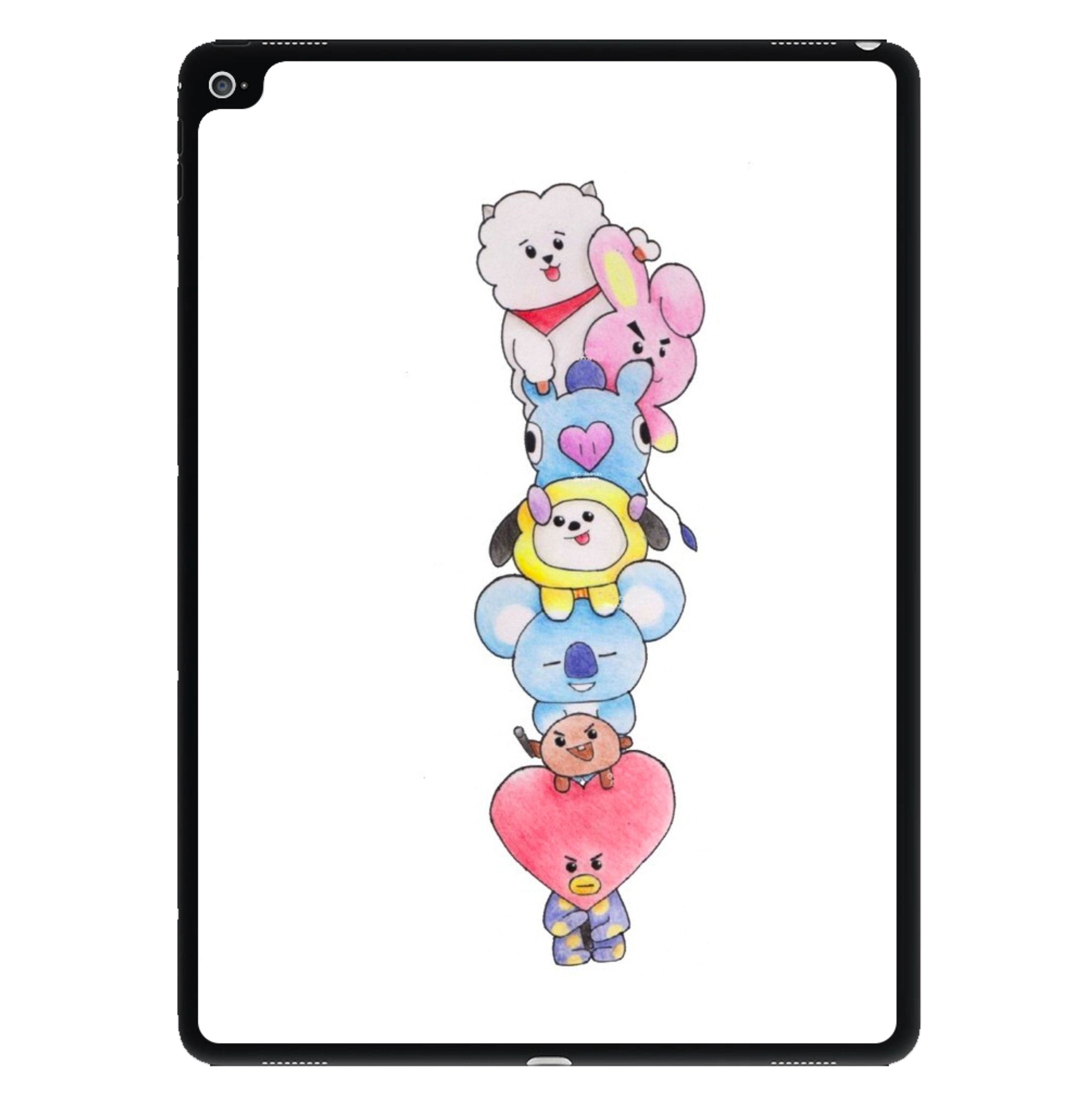 K-Pop Band BT21 Drawing iPad Case