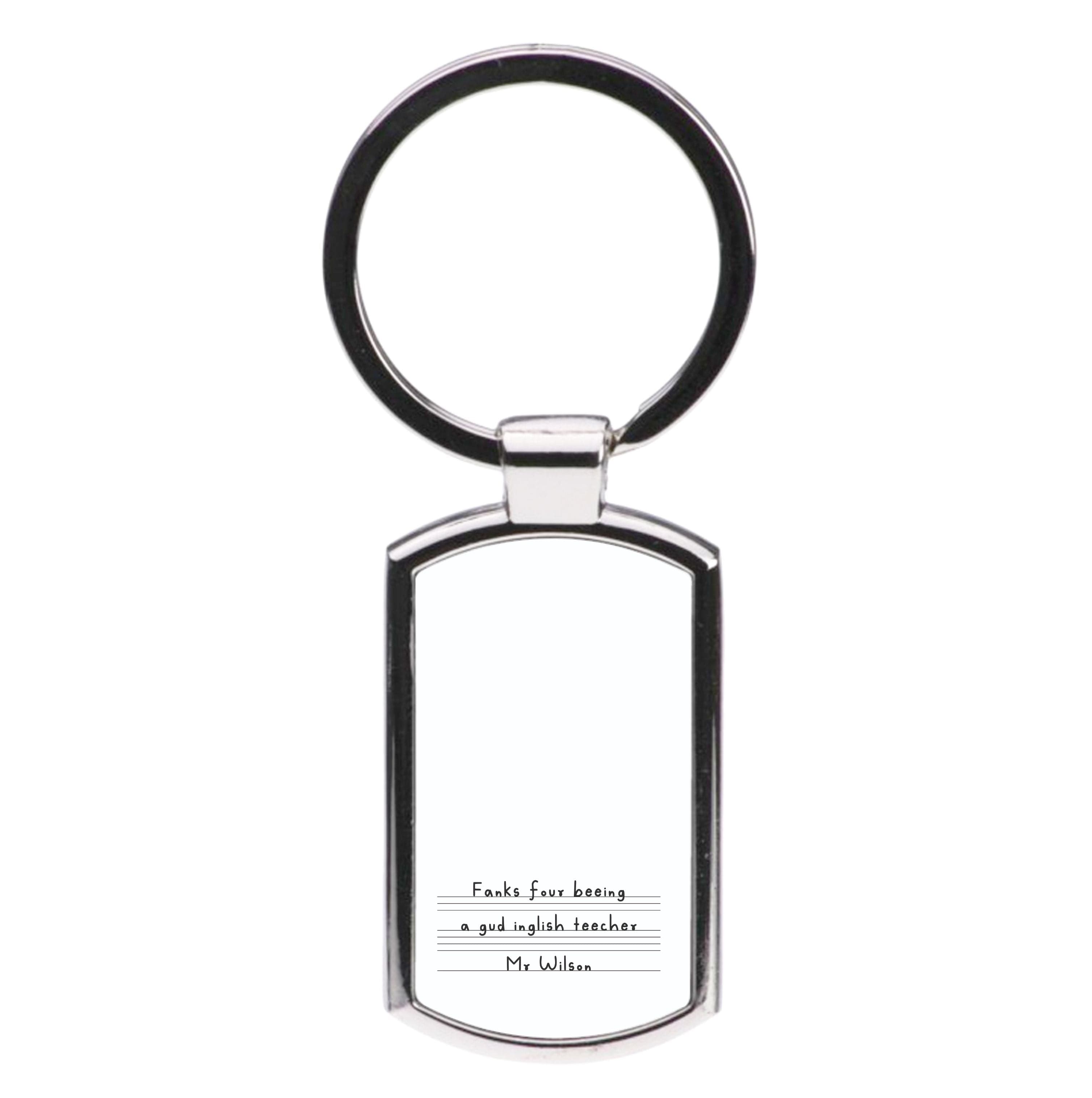 English Teacher - Personalised Teachers Gift Luxury Keyring