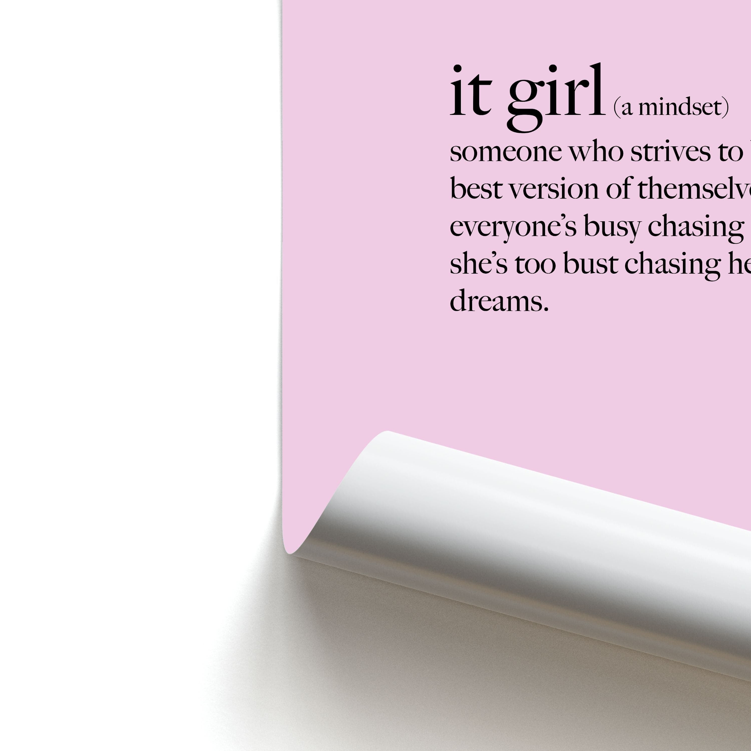 It Girl - Clean Girl Aesthetic Poster